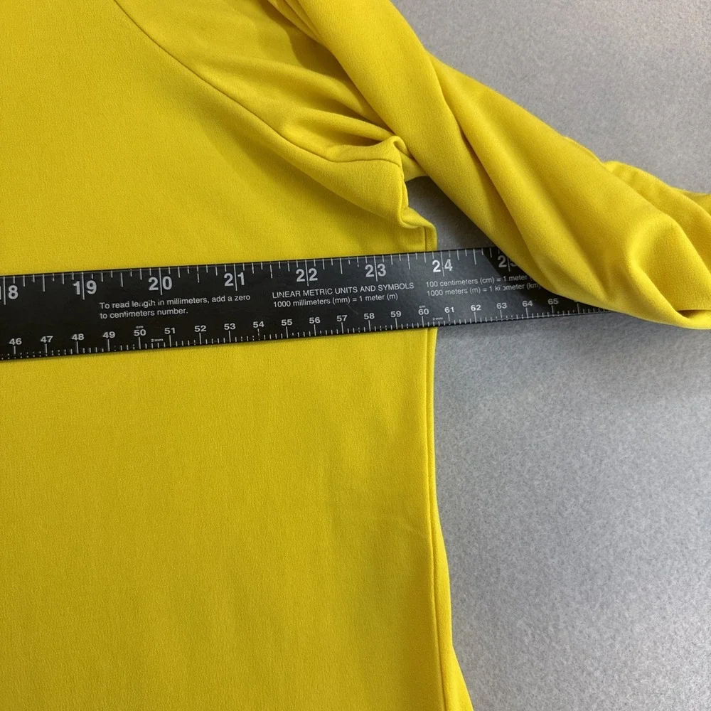 Susan Graver Blouse, Size 1X, Yellow, 3/4 Sleeves, Casual, Workwear, QVC - Picture 2 of 6